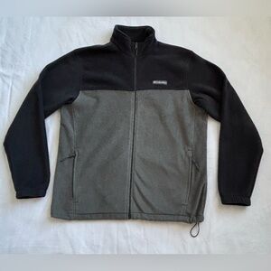 Columbia Steens Mountain Fleece Full Zip Jacket Gray Black Men's Large